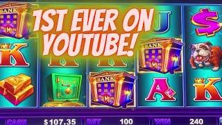 ONLY ONE ON YOUTUBE! WATCH THIS  on PIGGY BANKIN SLOT MACHINE!