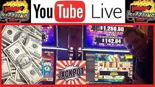 I WON LIVE! JACKPOT HANDPAY WIN as it HAPPENS! HIGH LIMIT! Sizzling Slot Machine Casino Videos