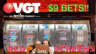$9 bets on VGT RED SCREENS | Hunt for Neptunes Gold & Golden Dolphin #redscreen #maxbet