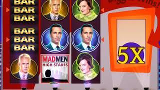 MAD MEN: HIGH STAKES Video Slot Casino Game with a Retriggered High Stakes Free Spin Bonus.