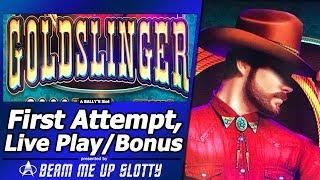 Goldslinger Slot - First Attempt, with Live Play and Free Spins Bonus