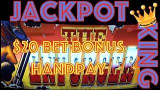 The Enforcer Slot Machine $20 Bet Bonus Spins JACKPOT HANDPAY