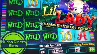 $40 BETS~ LIL LADY SLOT~ HIGH LIMIT~ FREE GAMES