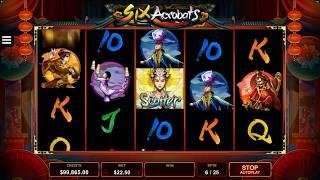 Six Acrobats Slot Features & Game Play - by Microgaming