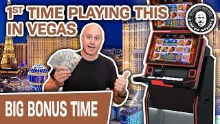 CRAZY BONUS ALERT!  My FIRST TIME Playing This Slot Machine In LAS VEGAS!