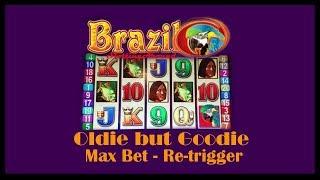 Oldie But Goodie - Brazil Slot win! Max bet Bonus & a Re-trigger 1 cent denom