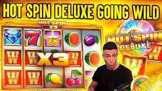 5 SPINS - 5 WILDS ON HOT SPIN DELUXE  BIG WIN ON ISOFTBET ONLINE SLOT MACHINE