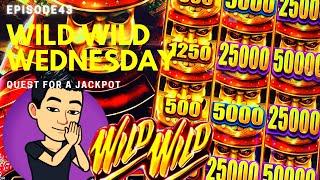 WILD WILD WEDNESDAY! QUEST FOR A JACKPOT [EP 43]  WILD WILD SAMURAI Slot Machine (Aristocrat)