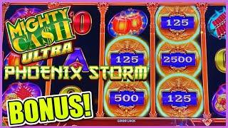 High Limit Mighty Cash Ultra Phoenix Storm $20 Bonus Round Slot Machine Casino For NG Slot