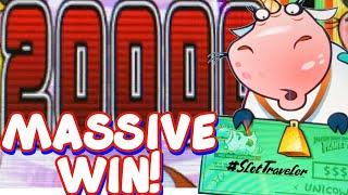 MY FIRST EVER!!! CASH-COW ALERT!  UNICOW! - Planet Moolah Slot  MASSIVE WIN | Slot Traveler