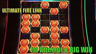 BIG WIN !! Ultimate FIRE LINK Slot machine (Bally) 1st Attempt ! Live play & Big win Bonuses 彡栗スロ