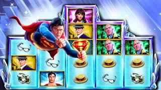 SUPERMAN MAN THE MOVIE Video Slot Casino Game with a FORTRESS OF SOLITUDE FREE SPIN BONUS BONUS
