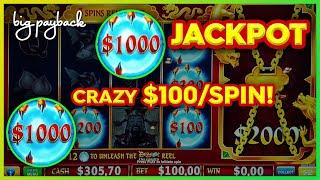 CRAZY $100/SPIN → JACKPOT!! Dragon Unleashed - HOT NEW SLOT!!!
