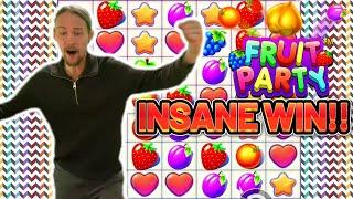 MAX WIN ON FRUIT PARTY!! INSANE WIN ON CASINO SLOT FROM CASINODADDY