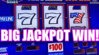 $100 BETS!! BIG JACKPOT ON TRIPLE STARS  HIGH LIMIT SLOT PLAY  HAND PAY  BIGGEST ON YOUTUBE!