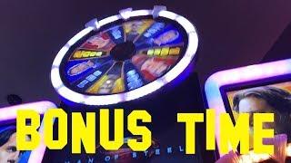 Man of Steel Live Play Max bet BETTER WINS with BONUS Slot Machine