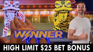 $25 Bet HIGH LIMIT BONUS  Feelin HAPPY About Big Wins!  BCSlots at Soboba Casino