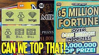 CAN WE TOP THAT! 2 $50 Tickets w/ Special Guest  Playing $150 TEXAS LOTTERY Scratch Offs
