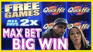 MAX BET Quick Hits BIG WIN Slot Queen VS. Slot Hubby