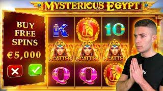 BUYING A €5000 BONUS ON MYSTERIOUS EGYPT SLOT (NEW RELEASE)