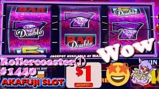 Rollercoaster① Double Pink Diamond Slot in Free Play Yaamava Casino 赤富士スロット ジェットコースター の様な日①