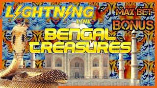 ️HIGH LIMIT Lightning Link Bengal Treasures ️$25 MAX BET BONUS ROUND Slot Machine Casino