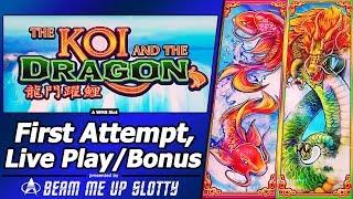 The Koi and the Dragon Slot - Live Play and Free Spins Bonuses in Colossal Reels game