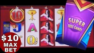 $10 Max Bet Wicked Winnings 2 & Wonder 4 SUPER FREE GAMES  Won ! Live Slot Play