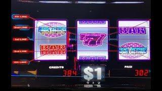 First AttemptHIGH VOLTAGE electric lines Dollar Slot Machine Bet $5 (max bet $25) San Manuel