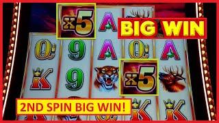 2nd Spin → HUGE WIN! Buffalo Grand Deluxe Slot - WHEEL FRENZY!