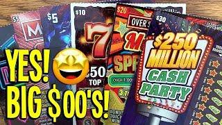 BIG $00's YES! $100/TICKETS!  $30 $250 Million Cash Party + LOTS MORE!  TX Lottery Scratch Offs