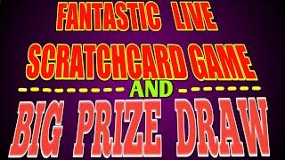 FANTASTIC GAME SCRATCHCARDS..& £60 BIG GIVE AWAY PRIZE DRAW FOR THE VIEWERS.POSTED FREE TO YOUR HOME