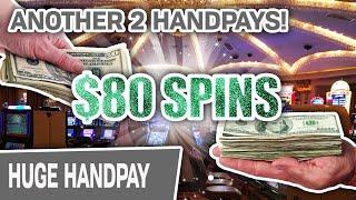 $80 Spins = 2 HANDPAYS!  Mighty Atlas Slots at Caesars Palace
