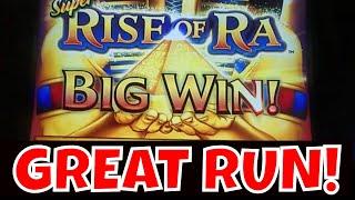 GREAT RUN on SUPER RISE OF RA!  MAX BET!