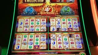 8 SCREENS!! WONDER 4 BOOST GOLD SUPER FREE & EXTREME GAMES on BUFFALO & TIMBER WOLVES GOLD, HUFF N