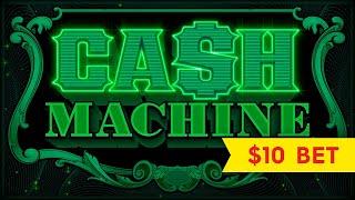 Cash Machine Slot - $10 BETS - NICE SESSION, ALL FEATURES!