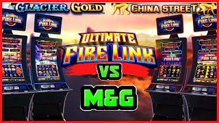 Ultimate Fire Link Glacier Gold & China StreetHIGH LIMIT $50 MAX BET SPINS Slot Machine Casino