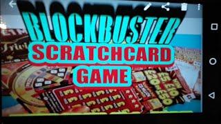 BLOCKBUSTER  SCRATCHCARD  GAME..FULL £500.."CASHWORD"