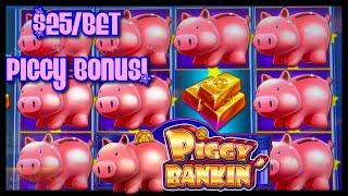 HIGH LIMIT Lock It Link Piggy Bankin' UP TO $50 SPINS WITH $25 Bonus Round Slot Machine Casino