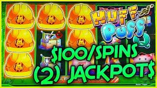 HIGH LIMIT Lock It Link Huff N' Puff (2) JACKPOT HANDPAYS $100 BONUS ROUND Slot Machine Casino