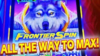 WE WENT ALL THE WAY TO MAX BET ON THIS NEW ONE!!! - Las Vegas Casino Frontier Spin Wolf Slot Machine