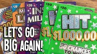 LET'S GO BIG AGAIN! 2X $30 Hit $1,000,000 + MORE!  $120 in TX Lottery Scratch Offs