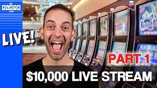 LIVE $10,000 Casino Live Stream in Vegas - 150K SUBS  BCSlots - PART 1