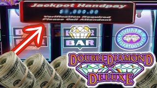 MUST SEE HANDPAY!  $100 Double Diamond Deluxe Wins a MASSIVE JACKPOT!