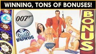 NEW SLOT JAMES BOND - THUNDERBALL SLOT MACHINE! Mr. CT takes on 007 and WINS!