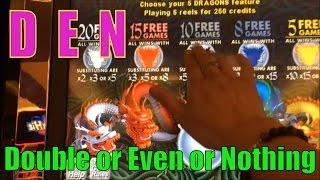 NEW SERIES ! DEN (6)Double or Even or Nothing5 DRAGONS/STAMPEDE POWER/DAVINCI DIAMONDS/栗スロット