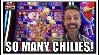 MORE MORE CHILI slot machine was on FIRE! Big win on a $4 bet!