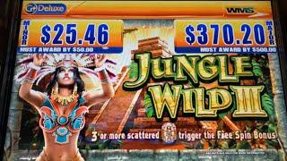 CHASING A BIG BONUS WIN JUNGLE WILD III (WMS) Slot Barona Casino彡栗スロ