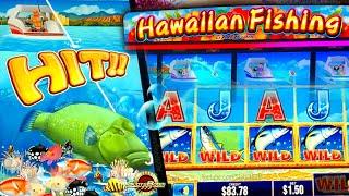 Hawaiian Fishing BONUSES!!! New Game SLOTS - 1c Aruze Gaming