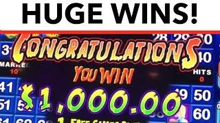 HUGE WIN!!!! LIVE PLAY and Bonuses on Attack of the 100Ft. Bonus Video Keno Slot Machine
